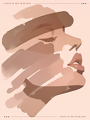 PSD 여자 얼굴 일러스트 붓터치 수채화 잉크 한명 성인 화장 갈색 눈감음 번짐 성인여자한명만 국내일러스트 2025트렌드 모카무스 1 컬러 모션 사람 신체부위 뷰티 유행 여자한명만 성인여자만 파일형식 2025년 트렌드컬러 효과