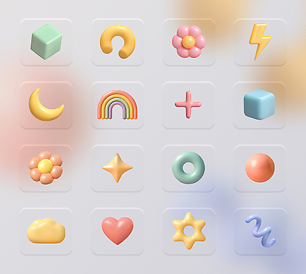 PSD 편집이미지 꽃 물결 무지개 추상 사람없음 세트 3D 사각형 하트 원형 고리 삼각형 초승달 플러스 입체 오브젝트 육면체 번개모양 엘리먼트 편집3D 자연요소 모양 도형 식물 기호 무늬 달 번개 디지털합성 파일형식