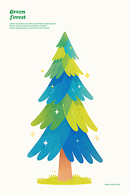 PSD 나무 일러스트 자연 사람없음 연두색 반짝임 숲 국내일러스트 식물 모션 초록색 생태계 파일형식