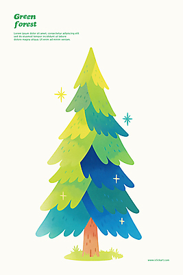 PSD 나무 별 일러스트 자연 사람없음 연두색 반짝임 숲 국내일러스트 자연요소 식물 모션 초록색 생태계 파일형식