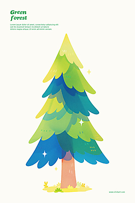 PSD 나무 일러스트 자연 사람없음 연두색 반짝임 숲 국내일러스트 식물 모션 초록색 생태계 파일형식