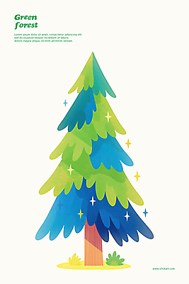 PSD 나무 별 일러스트 자연 사람없음 연두색 반짝임 숲 국내일러스트 자연요소 식물 모션 초록색 생태계 파일형식