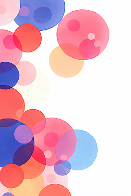 JPG 백그라운드 일러스트 추상 사람없음 컬러풀 거품 원형 공기방울 겹침 버블 국내일러스트 AI일러스트 AI콘텐츠 도형 컬러 무늬 파일형식