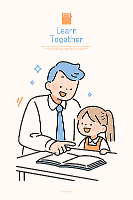 여자 교육 남자 어린이 일러스트 함께함 미소 앉기 소녀 상반신 성인 두명 책 반짝임 부모 독서 육아 가리킴 잡기 책상 부녀 국내일러스트 AI파일 딸 가구 컨셉 가족 모션 표정 사람 손짓 아빠 파일형식 벡터