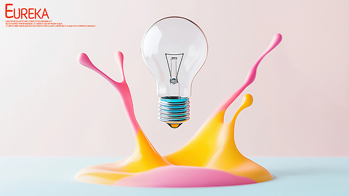 PSD 편집이미지 상징 분홍색 전구 아이디어 사람없음 물감 물방울 액체 튀는물 파스텔톤 이미지편집 편집실사 컬러 컨셉 미술도구 CG 액체표현 스플래쉬 파일형식