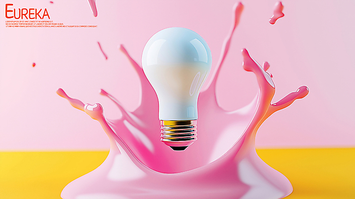 PSD 편집이미지 분홍색 전구 아이디어 사람없음 물감 물방울 액체 튀는물 파스텔톤 이미지편집 편집실사 컬러 컨셉 미술도구 CG 액체표현 스플래쉬 파일형식