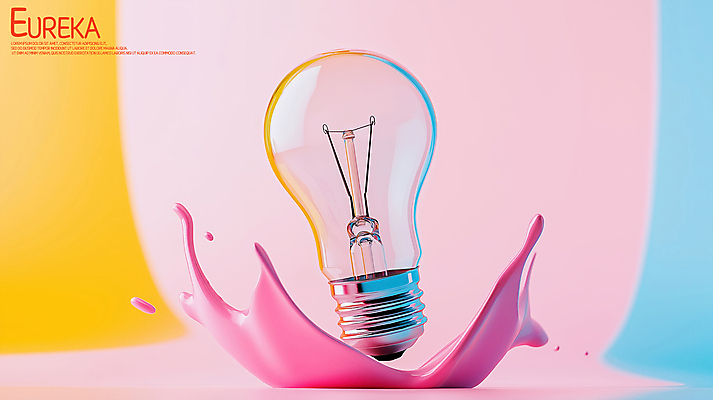 PSD 편집이미지 분홍색 전구 아이디어 사람없음 물감 물방울 액체 튀는물 파스텔톤 이미지편집 편집실사 컬러 컨셉 미술도구 CG 액체표현 스플래쉬 파일형식