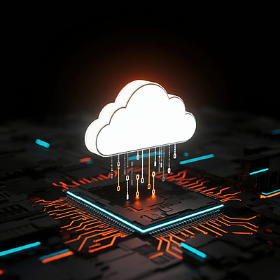 JPG 편집이미지 미래 사람없음 빛 검은색 연결 시스템 구름모양 전자회로 클라우드서비스 개발 칩셋 편집실사 AI컴퓨터그래픽 AI콘텐츠 모양 컬러 컨셉 회로판 CG 서비스 파일형식 구름_자연