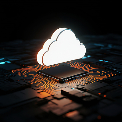 JPG 편집이미지 미래 사람없음 빛 검은색 연결 시스템 구름모양 전자회로 클라우드서비스 개발 칩셋 편집실사 AI컴퓨터그래픽 AI콘텐츠 모양 컬러 컨셉 회로판 CG 서비스 파일형식 구름_자연