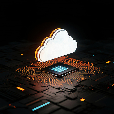 JPG 편집이미지 미래 사람없음 빛 검은색 연결 시스템 구름모양 전자회로 클라우드서비스 칩셋 편집실사 AI컴퓨터그래픽 AI콘텐츠 모양 컬러 컨셉 회로판 CG 서비스 파일형식 구름_자연