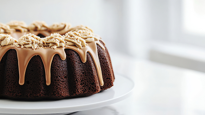 JPG 편집이미지 디저트 사람없음 달콤 제빵 초코케이크 땅콩버터 초코시럽 편집실사 2025트렌드 모카무스 AI포토 AI콘텐츠 음식 유행 제과제빵 케이크 초콜릿 맛 CG 시럽 파일형식 2025년 트렌드컬러 스프레드_음식