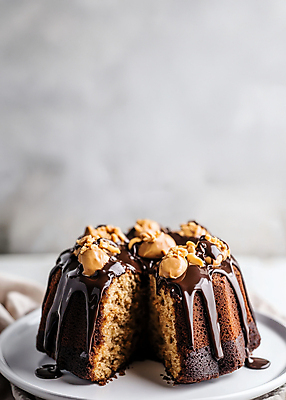 JPG 편집이미지 디저트 사람없음 달콤 땅콩 제빵 초코케이크 땅콩버터 초코시럽 편집실사 2025트렌드 모카무스 AI포토 AI콘텐츠 음식 유행 제과제빵 케이크 초콜릿 견과류 맛 CG 시럽 파일형식 2025년 트렌드컬러 스프레드_음식