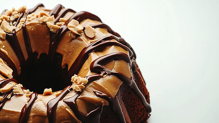 JPG 편집이미지 디저트 사람없음 달콤 땅콩 제빵 초코케이크 땅콩버터 초코시럽 편집실사 2025트렌드 모카무스 AI포토 AI콘텐츠 음식 유행 제과제빵 케이크 초콜릿 견과류 맛 CG 시럽 파일형식 2025년 트렌드컬러 스프레드_음식