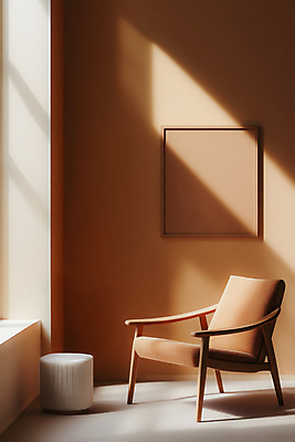 JPG 편집이미지 의자 창문 실내 액자틀 사람없음 인테리어 햇빛 갈색 편집실사 2025트렌드 모카무스 AI포토 AI콘텐츠 디자인 컬러 가구 액자 틀 내부 태양 유행 CG 파일형식 2025년 트렌드컬러