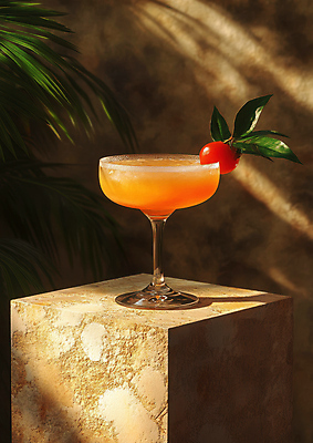 JPG 편집이미지 열매 잎 나뭇잎 그림자 사람없음 장식 햇빛 칵테일 칵테일잔 편집실사 AI포토 AI콘텐츠 식물 술잔 주류 태양 CG 파일형식