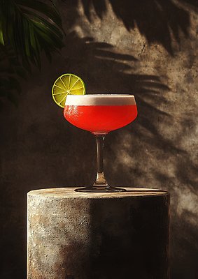 JPG 편집이미지 잎 그림자 사람없음 장식 햇빛 칵테일 칵테일잔 라임 편집실사 AI포토 AI콘텐츠 식물 술잔 과일 주류 태양 CG 파일형식