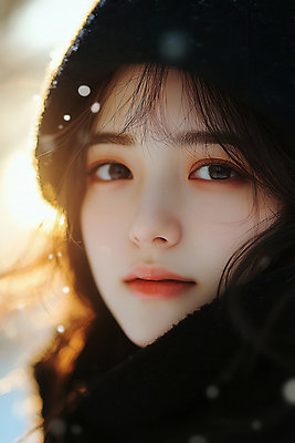 JPG 편집이미지 여자 겨울 털모자 한명 상반신 성인 햇빛 목도리 눈 겨울옷 이미지 의료성형뷰티 성인여자한명만 편집실사 AI인물포토 AI콘텐츠 자연요소 모자_잡화 1 잡화 옷 계절 날씨 사람 태양 CG 여자한명만 성인여자만 파일형식 AI포토