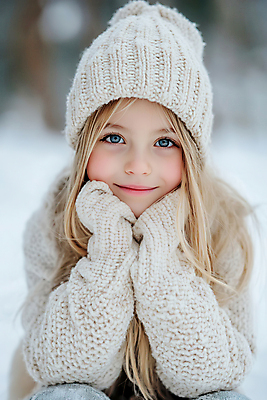 JPG 편집이미지 여자 어린이 겨울 털모자 한명 소녀 상반신 앞모습 턱괴기 눈 스웨터 겨울옷 이미지 의료성형뷰티 소녀한명만 편집실사 AI인물포토 AI콘텐츠 자연요소 모자_잡화 1 옷 계절 뷰포인트 상의 모션 날씨 사람 CG 여자한명만 소녀만 파일형식 AI포토