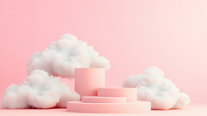 JPG 구름 무료이미지 편집이미지 분홍색 사람없음 계단 구조물 이미지 단상 포디움 편집3D AI컴퓨터그래픽 AI콘텐츠 자연요소 건축 컬러 3D 무대 파일형식