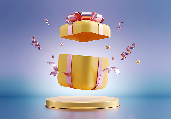 JPG 편집이미지 리본 사람없음 선물상자 행운 디지털합성 꽃가루 단상 당첨 랜덤박스 편집3D AI컴퓨터그래픽 AI콘텐츠 컨셉 선물 상자 3D 가루 파일형식