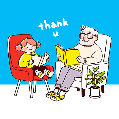 전신 식물 여자 교육 노년 남자 감정 화분 어린이 하늘색 의자 일러스트 가족 대화 미소 웃음 앉기 소녀 두명 독서 성장 읽기 상담 심리 소통 땡큐 치유 멘토링 일러캐릭터 AI파일 캐릭터 가구 컨셉 관계 모션 표정 말하기 사람 성인 파란색 파일형식 벡터