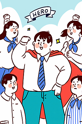 JPG 구름 여자 남자 리본 허리손 일러스트 청소년 하늘 넥타이 여러명 성인 건물 손들기 파이팅 도심 군중 망토 영웅 명예 슈퍼히어로 국내일러스트 AI일러스트 AI콘텐츠 자연요소 건축물 잡화 포즈 다수 모션 사람 도시 파일형식