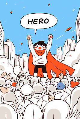 JPG 여자 남자 말풍선 일러스트 하늘 여러명 성인 건물 손들기 가리킴 도심 군중 망토 영웅 손뻗기 명예 슈퍼히어로 성인만 국내일러스트 AI일러스트 AI콘텐츠 건축물 다수 모션 사람 손짓 도시 파일형식