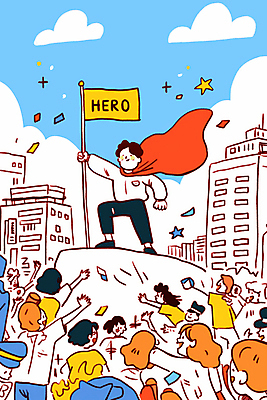 JPG 구름 여자 남자 일러스트 하늘 여러명 성인 건물 깃발 잡기 도심 군중 망토 꽃가루 영웅 손뻗기 명예 슈퍼히어로 성인만 국내일러스트 AI일러스트 AI콘텐츠 자연요소 건축물 다수 모션 사람 도시 가루 파일형식