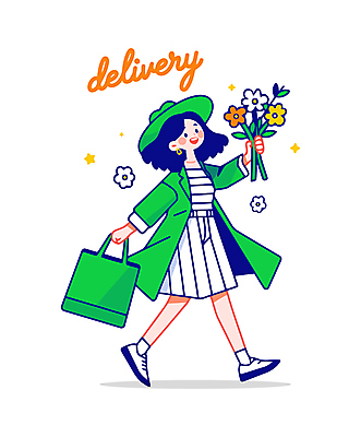 전신 여자 행복 꽃다발 일러스트 선물 한명 들기 성인 연두색 달리기 꽃집 꽃배달 성인여자한명만 일러캐릭터 AI파일 캐릭터 1 꽃 감정 모션 사람 초록색 상점 배송 여자한명만 성인여자만 파일형식 벡터