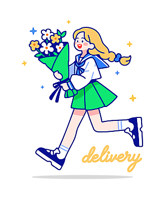 전신 여자 행복 꽃다발 일러스트 청소년 선물 한명 들기 연두색 달리기 꽃집 꽃배달 십대여자한명만 일러캐릭터 AI파일 캐릭터 1 꽃 감정 모션 사람 초록색 상점 배송 여자한명만 십대여자만 파일형식 벡터