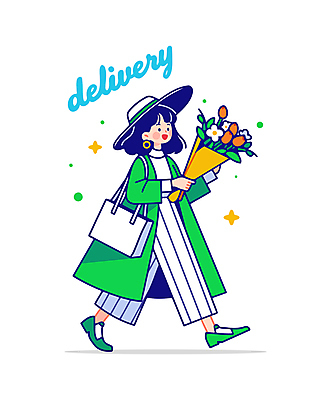 전신 모자 여자 꽃 행복 꽃다발 일러스트 선물 한명 들기 성인 연두색 걷기 꽃집 꽃배달 성인여자한명만 일러캐릭터 AI파일 식물 캐릭터 1 잡화 감정 모션 사람 초록색 상점 배송 여자한명만 성인여자만 파일형식 벡터