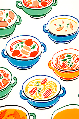 JPG 그릇 패턴 토마토 일러스트 파스타 요리 사람없음 이탈리아음식 수프 스튜 국내일러스트 AI일러스트 AI콘텐츠 식기 음식 무늬 채소 서양음식 파일형식