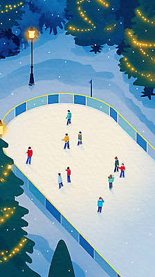 PSD 나무 여자 남자 겨울 가로등 일러스트 새해 여러명 성인 스케이트 야간 감성 쌓인눈 아이스링크 알전구 눈내림 성인만 국내일러스트 자연요소 식물 계절 공공시설 스포츠용품 다수 컨셉 전구 눈_날씨 사람 파일형식
