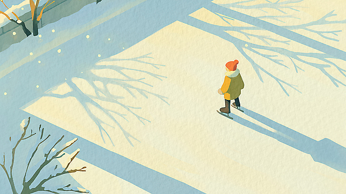 전신 PSD 나무 어린이 겨울 일러스트 새해 그림자 한명 서기 스케이트 야간 감성 쌓인눈 아이스링크 눈내림 국내일러스트 자연요소 식물 1 계절 스포츠용품 컨셉 모션 눈_날씨 사람 파일형식