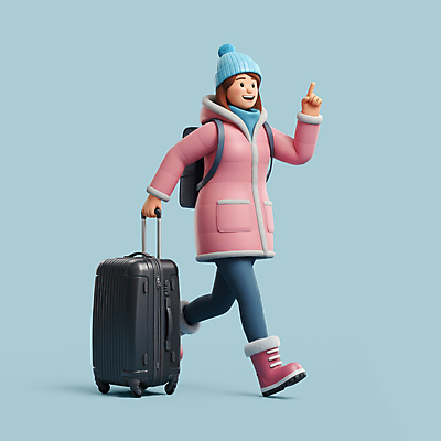 전신 PSD 편집이미지 여자 배낭 털모자 3D캐릭터 한명 미소 성인 파란색 달리기 3D 캐리어 가리킴 겨울여행 성인여자한명만 편집3D 캐릭터 모자_잡화 1 컬러 여행 겨울 가방 모션 표정 사람 손짓 여행가방 디지털합성 여자한명만 성인여자만 파일형식
