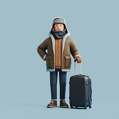 전신 PSD 편집이미지 모자 남자 허리손 장갑 3D캐릭터 한명 서기 미소 성인 파란색 3D 캐리어 목도리 잡기 겨울여행 성인남자한명만 편집3D 캐릭터 1 잡화 컬러 여행 포즈 겨울 모션 표정 사람 여행가방 디지털합성 남자한명만 성인남자만 파일형식