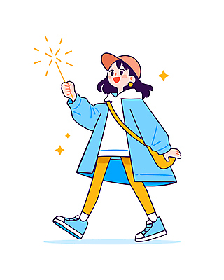 전신 모자 여자 어린이 하늘색 일러스트 한명 미소 들기 소녀 반짝임 걷기 희망 크로스백 요술봉 소녀한명만 일러캐릭터 AI파일 캐릭터 1 잡화 감정 가방 모션 표정 사람 파란색 여자한명만 소녀만 파일형식 벡터