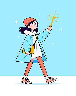 전신 모자 여자 어린이 하늘색 일러스트 한명 미소 들기 소녀 반짝임 걷기 희망 크로스백 요술봉 소녀한명만 일러캐릭터 AI파일 캐릭터 1 잡화 감정 가방 모션 표정 사람 파란색 여자한명만 소녀만 파일형식 벡터