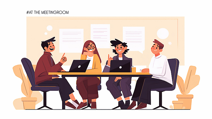 JPG 식물 여자 남자 화분 의자 일러스트 회의 협력 아이디어 미소 앉기 여러명 성인 노트북 턱괴기 가리킴 책상 성인만 안경낌 국내일러스트 AI일러스트 AI콘텐츠 안경 가구 다수 컨셉 비즈니스 모션 표정 사람 손짓 전자제품 파일형식