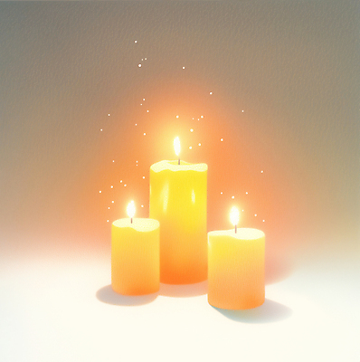 JPG 일러스트 촛불 불꽃 그림자 사람없음 빛 희망 기도 국내일러스트 AI일러스트 AI콘텐츠 감정 초 불 파일형식