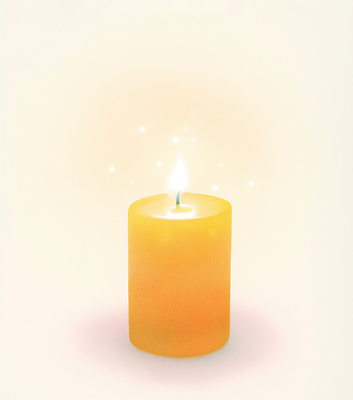 JPG 일러스트 촛불 불꽃 사람없음 빛 희망 기도 국내일러스트 AI일러스트 AI콘텐츠 감정 초 불 파일형식