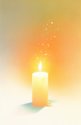 JPG 일러스트 촛불 불꽃 그림자 사람없음 빛 희망 기도 국내일러스트 AI일러스트 AI콘텐츠 감정 초 불 파일형식