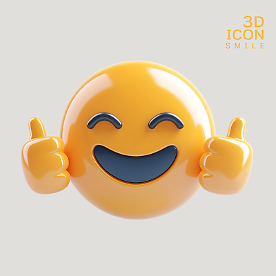 PSD 아이콘 얼굴 미소 웃음 사람없음 3D아이콘 노란색 3D 최고 광택 이모지 편집3D 컬러 표정 신체부위 디지털합성 파일형식