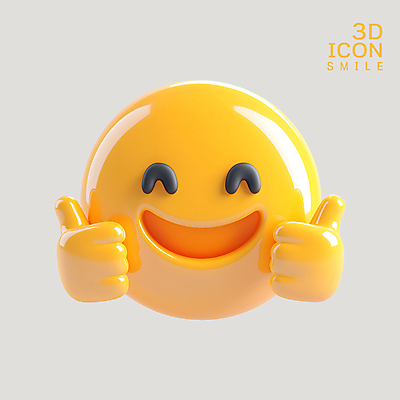 PSD 아이콘 얼굴 미소 웃음 사람없음 3D아이콘 노란색 3D 최고 광택 이모지 편집3D 컬러 표정 신체부위 디지털합성 파일형식