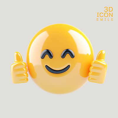 PSD 아이콘 얼굴 미소 웃음 사람없음 3D아이콘 노란색 3D 최고 광택 이모지 편집3D 컬러 표정 신체부위 디지털합성 파일형식