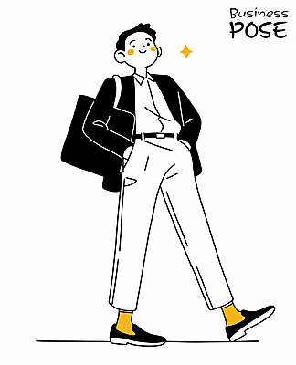 전신 남자 포즈 가방 일러스트 한명 미소 성인 반짝임 직장인 비즈니스맨 주머니손 성인남자한명만 일러캐릭터 AI파일 직업 캐릭터 1 잡화 비즈니스 모션 표정 사람 남자한명만 성인남자만 파일형식 벡터