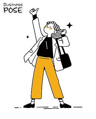 전신 여자 포즈 가방 일러스트 한명 미소 성인 반짝임 손들기 직장인 비즈니스우먼 따봉 성인여자한명만 일러캐릭터 AI파일 직업 캐릭터 1 잡화 비즈니스 모션 표정 사람 최고 여자한명만 성인여자만 파일형식 벡터