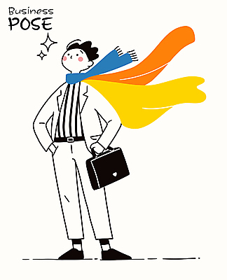 전신 남자 포즈 일러스트 한명 미소 들기 성인 반짝임 목도리 직장인 비즈니스맨 주머니손 성인남자한명만 일러캐릭터 AI파일 직업 캐릭터 1 잡화 비즈니스 모션 표정 사람 남자한명만 성인남자만 파일형식 벡터