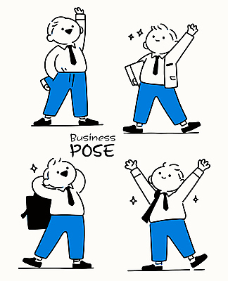 전신 남자 포즈 가방 일러스트 미소 여러명 성인 반짝임 손들기 만세 직장인 비즈니스맨 성인남자만 일러캐릭터 AI파일 직업 캐릭터 잡화 다수 비즈니스 모션 표정 사람 남자만 성인만 파일형식 벡터