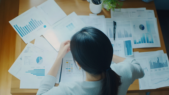 JPG 편집이미지 응시 여자 화분 한명 성인 펜 비즈니스우먼 문서 의료성형뷰티 성인여자한명만 편집실사 AI인물포토 AI콘텐츠 1 시선 비즈니스 사람 필기구 직장인 CG 여자한명만 성인여자만 파일형식 AI포토